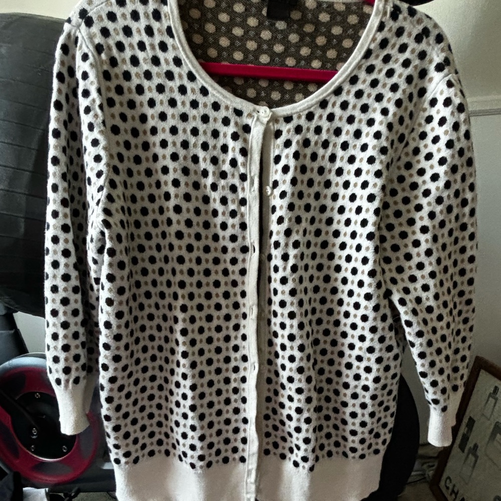 Ann Taylor neutral pattern cardigan
